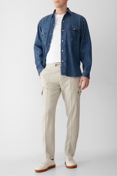 брюки  из хлопка спереди