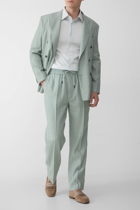 брюки  из хлопка спереди