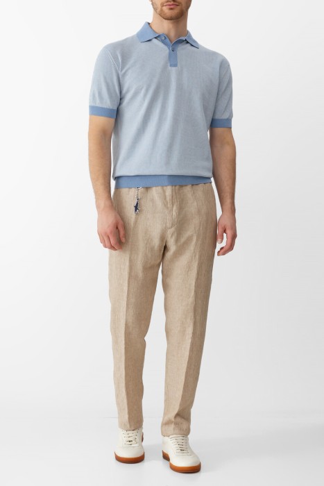 брюки  из льна спереди