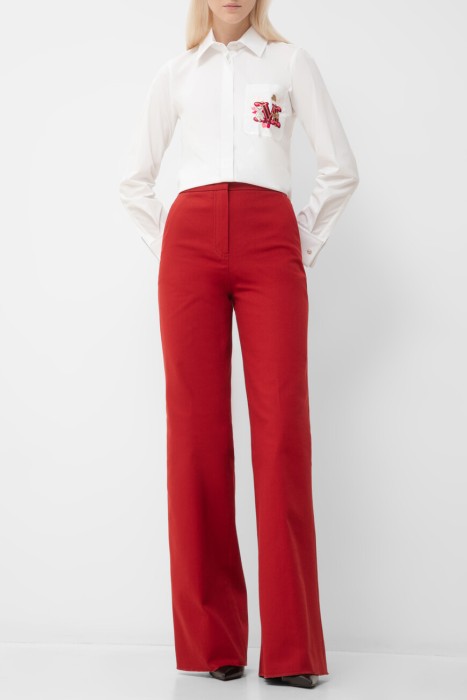 брюки  из хлопка спереди