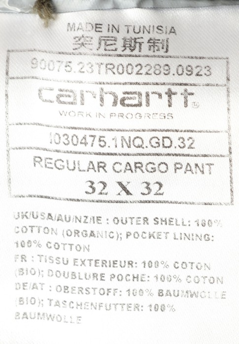 брюки  от бренда carhartt wip вид слева