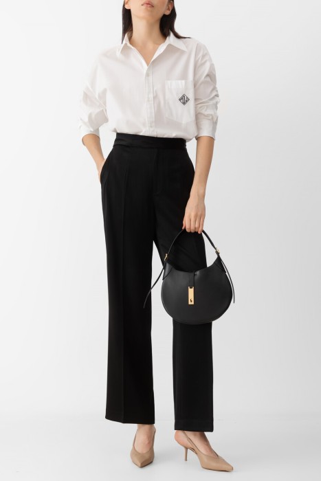 брюки  из полиэстера спереди