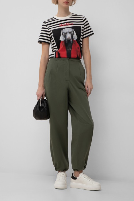 брюки  из хлопка спереди