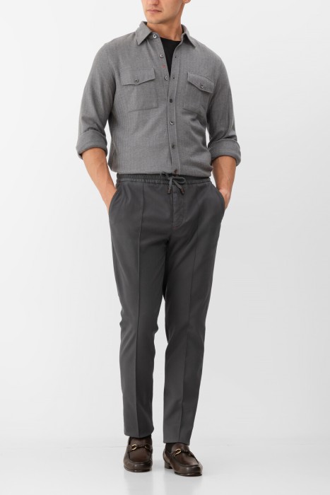 брюки  из хлопка спереди