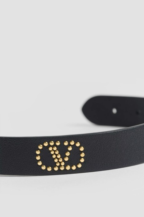 чокер  из льна спереди