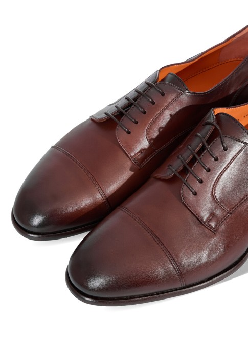 дерби  от бренда santoni вид слева