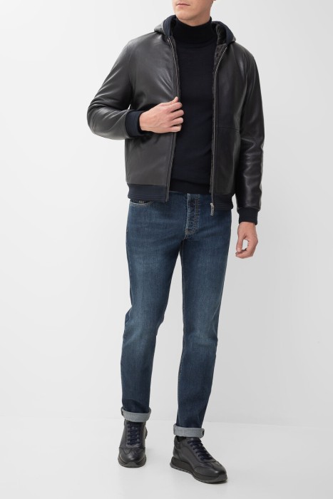 дубленка  повседневного стиля с лицевой стороны