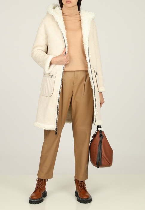 дубленка  от бренда diego m вид слева