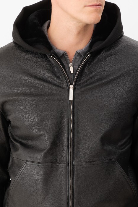 дубленка  из италии вид сбоку