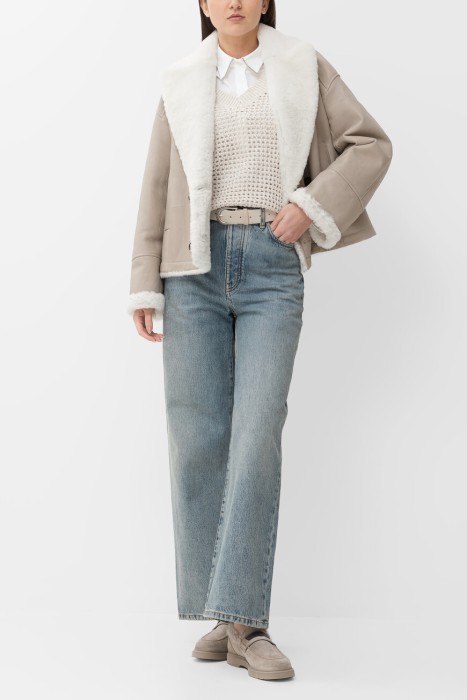 дубленка  из хлопка спереди