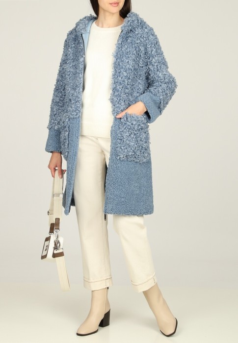 дубленка  от бренда diego m вид слева