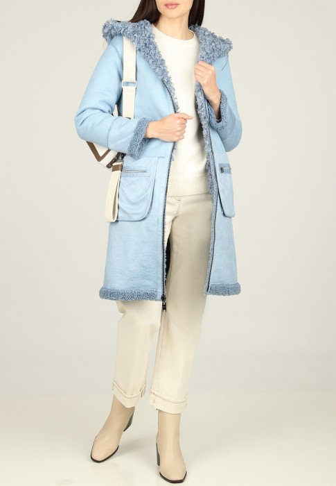 дубленка  из италии вид сбоку