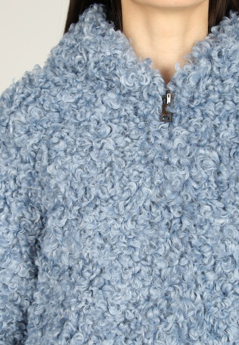 дубленка  универсального стиля с лицевой стороны