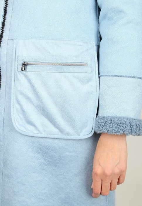 дубленка  для взрослого возраста с изнаночной стороны