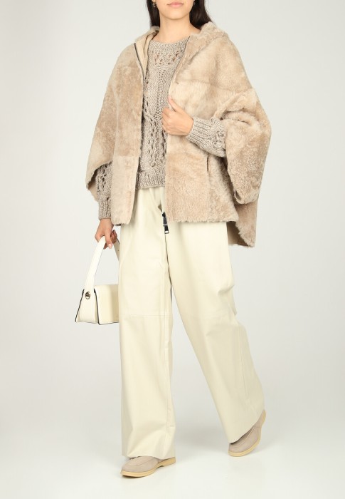 дубленка  из италии вид сбоку