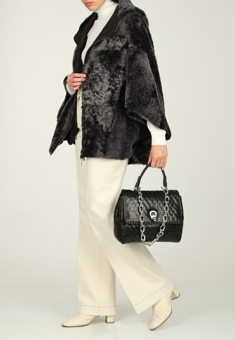 дубленка  из италии вид сбоку