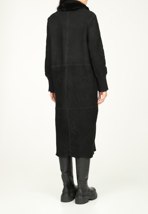 дубленка  из италии вид сбоку