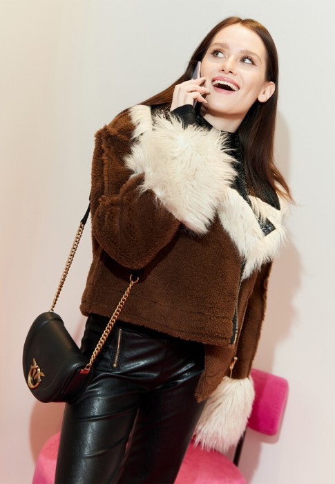 дубленка  из италии вид сбоку