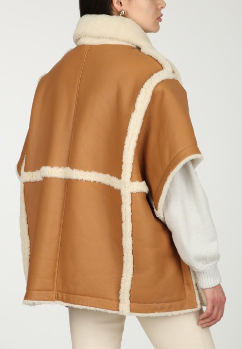 дубленка  из италии вид сбоку