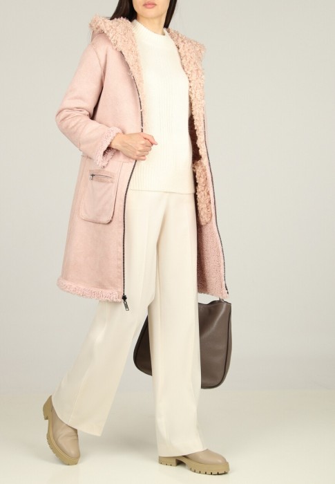 дубленка  из италии вид сбоку