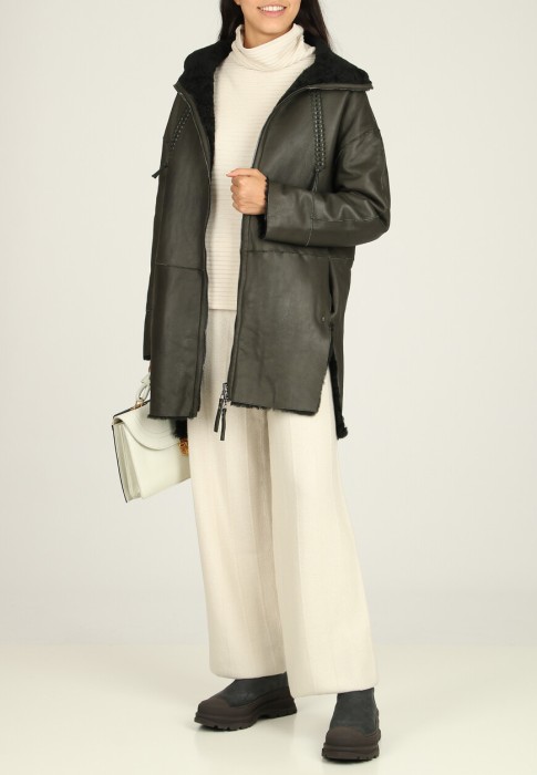 дубленка  от бренда henry beguelin вид слева