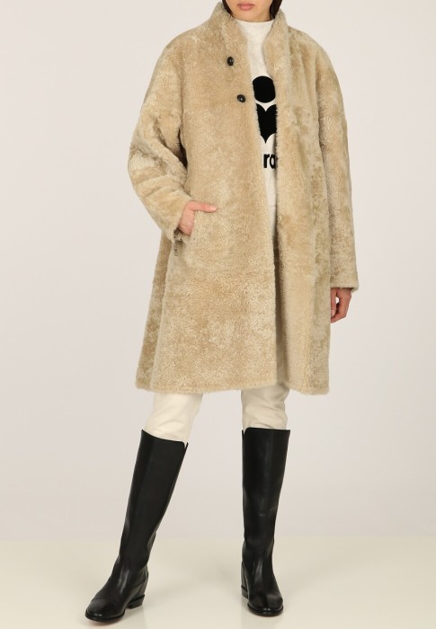 дубленка  из франции вид сбоку