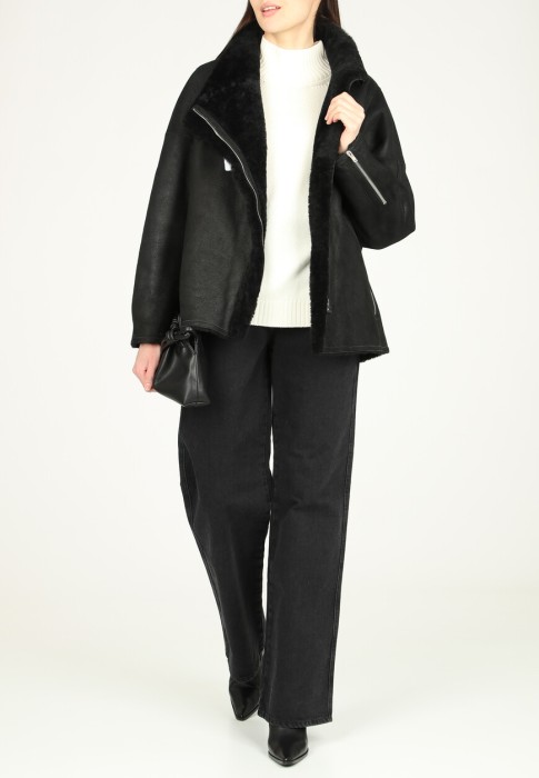 дубленка  из франции вид сбоку