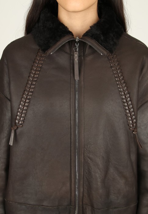 дубленка  из проверенных материалов спереди