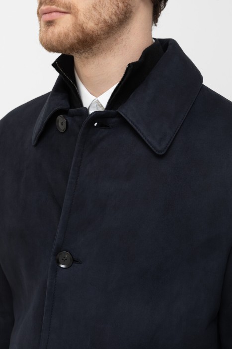 дубленка  из италии вид сбоку