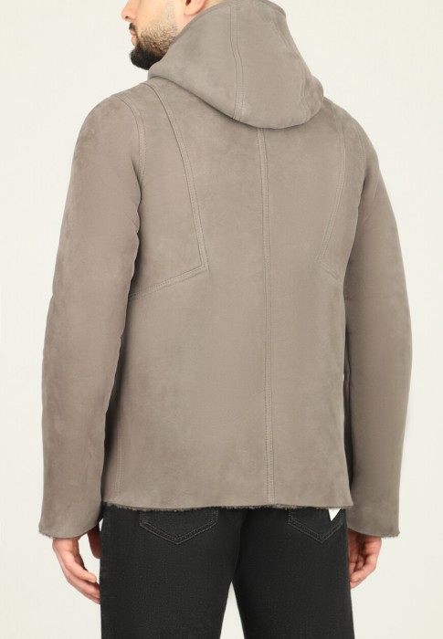 дубленка  из италии вид сбоку