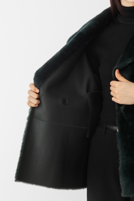 дубленка  из кожи спереди