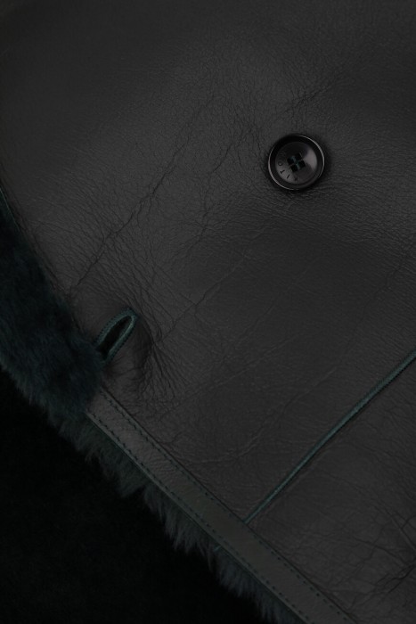 дубленка  с внутренней стороны