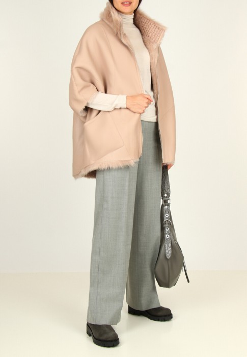 дубленка  из италии вид сбоку