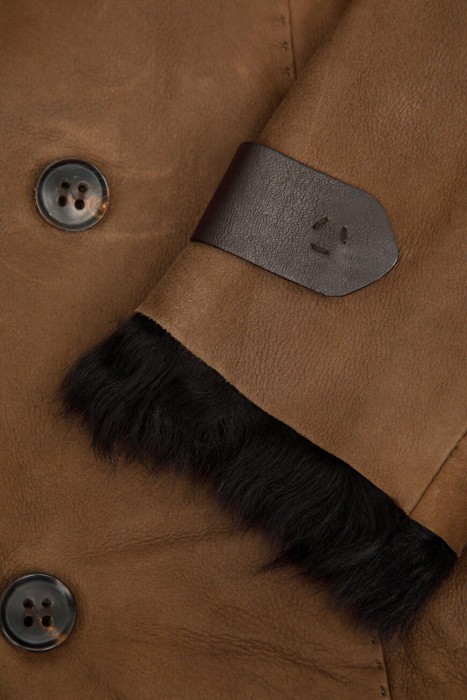 дубленка  из италии вид сбоку