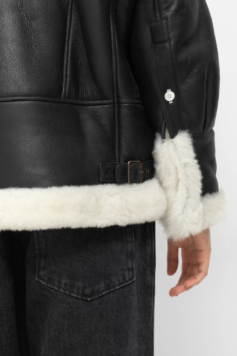 дубленка  из хлопка спереди