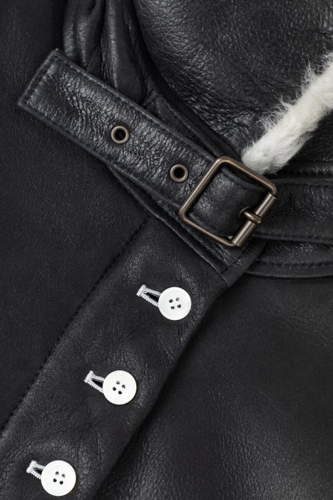 дубленка  вид слева