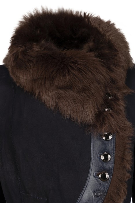 дубленка  из италии вид сбоку