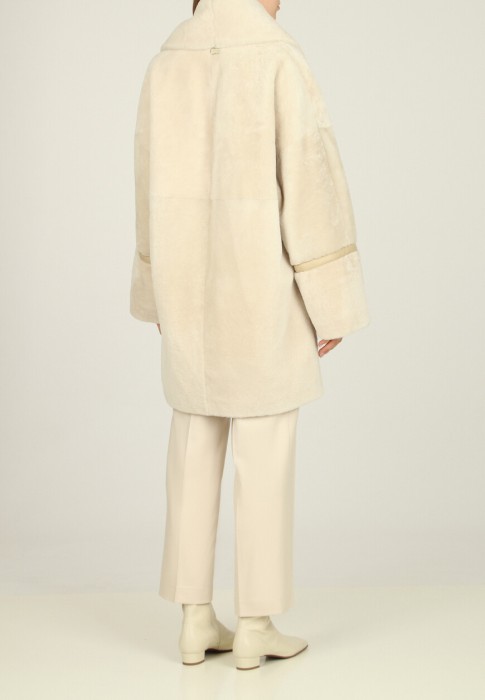 дубленка  из италии вид сбоку