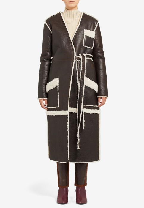 дубленка  от бренда mm6 maison margiela вид слева