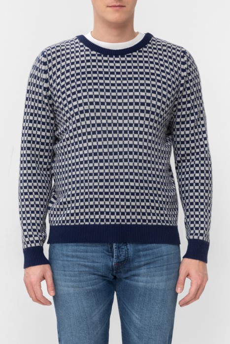 джемпер  кашемировый т.синий/серый UK1120W19V92000 фотография