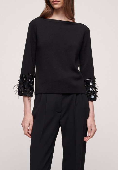 джемпер  от бренда luisa spagnoli вид слева