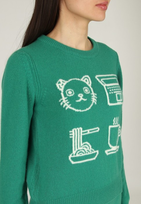 Товар зеленого цвета с внутренней стороны