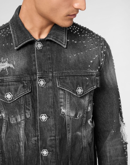 джинсовая куртка  из америки вид сбоку