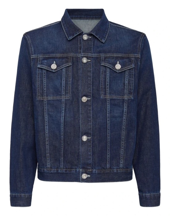 джинсовая куртка  из проверенных материалов спереди