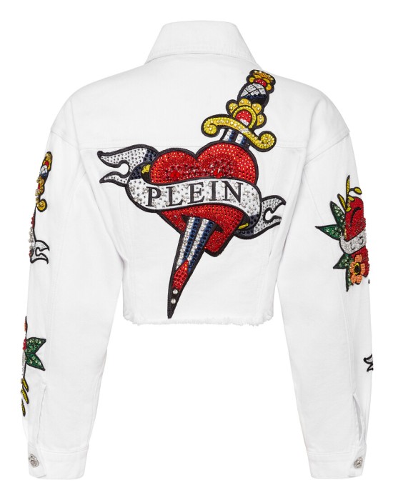 джинсовая куртка  универсального стиля с лицевой стороны