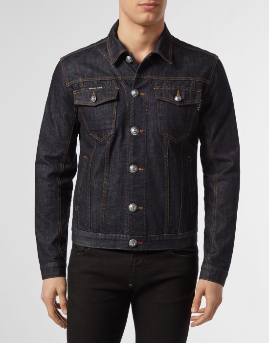 джинсовая куртка  F19C-MDB0189-PDE004N_14BI фотография