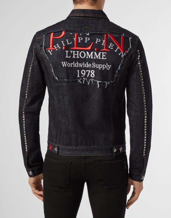 джинсовая куртка  из америки вид сбоку