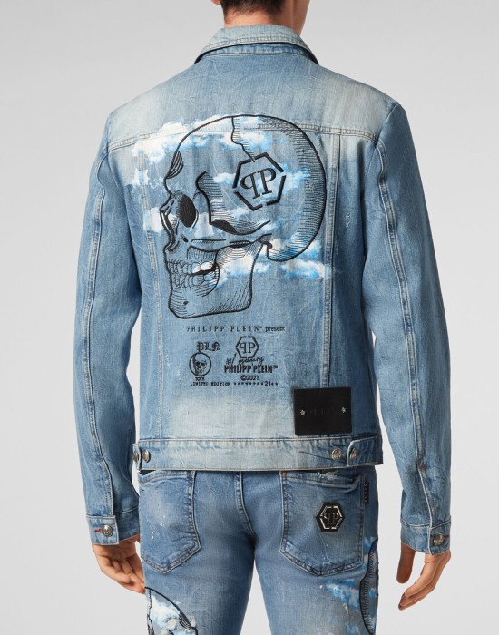 джинсовая куртка  из америки вид сбоку