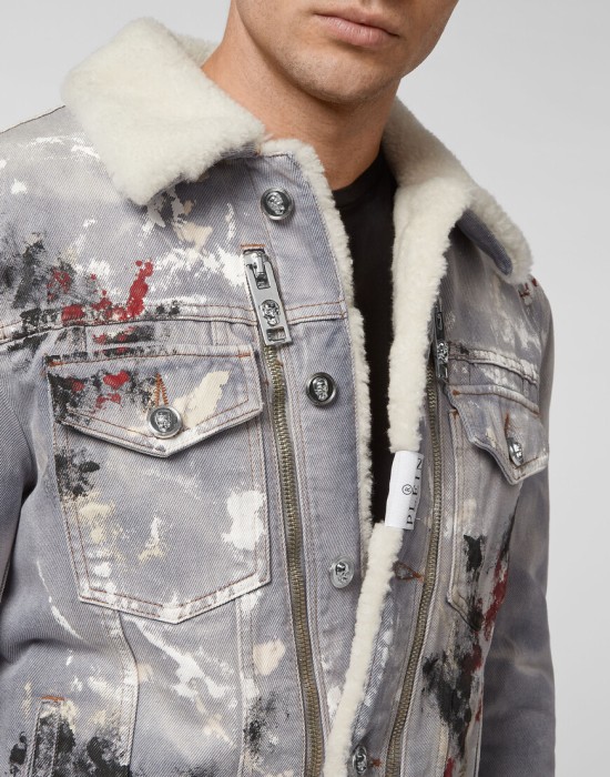 джинсовая куртка  из америки вид сбоку