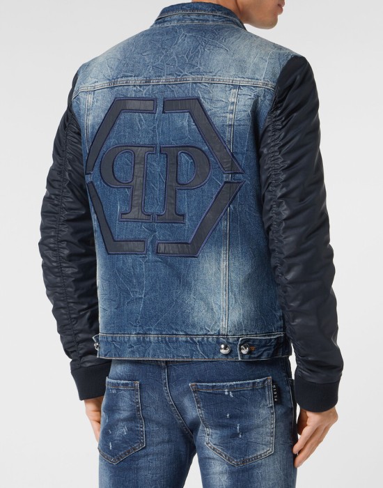 джинсовая куртка  из америки вид сбоку